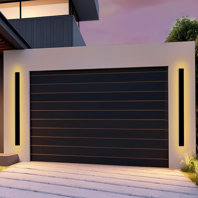 47 Inch Modern Outdoor Wall Lights Long Exterior Wall Light Sconce Outside Porch Wall Light 3000K IP65 Waterproof Exterior Light Fixtures Wall Mount for House Garage