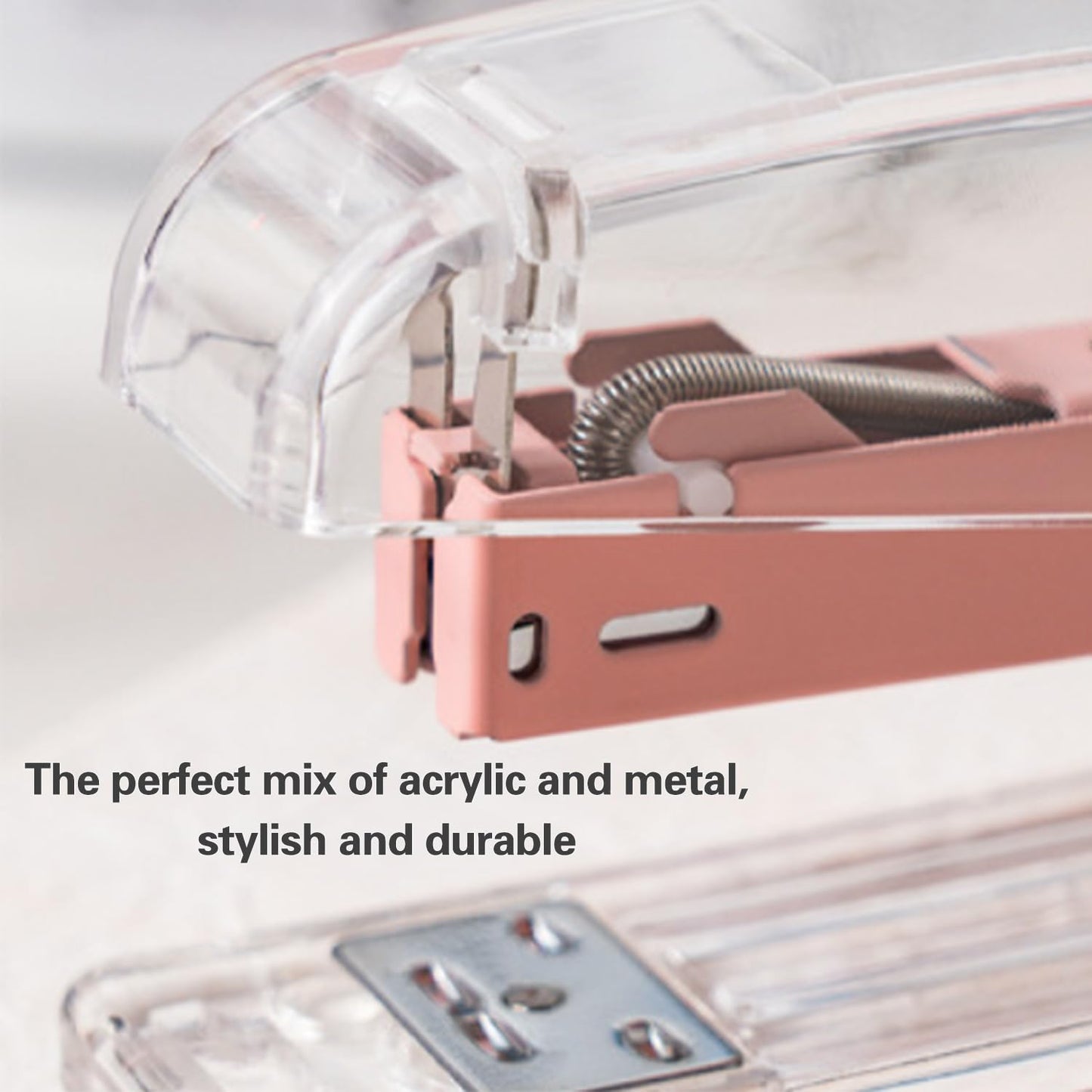 YOLOZAI Office Desk Organizers, Pink 13PCS Office Supplies and Accessories Desk organizer, Acrylic Stapler, Staple Remover, Clips, Scissor, Phone Holder, Pen, Pen Holder