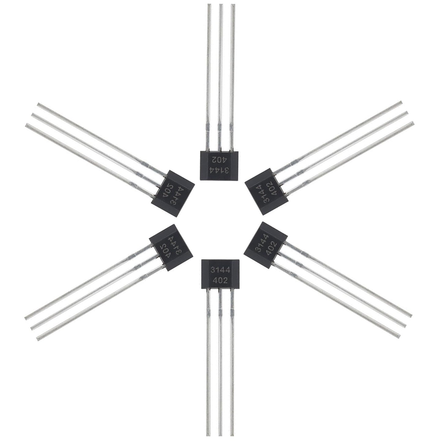 ALLECIN 20Pcs A3144 3144 Hall Effect Sensor OH3144 AH3144E 3Pins Magnetic Detector