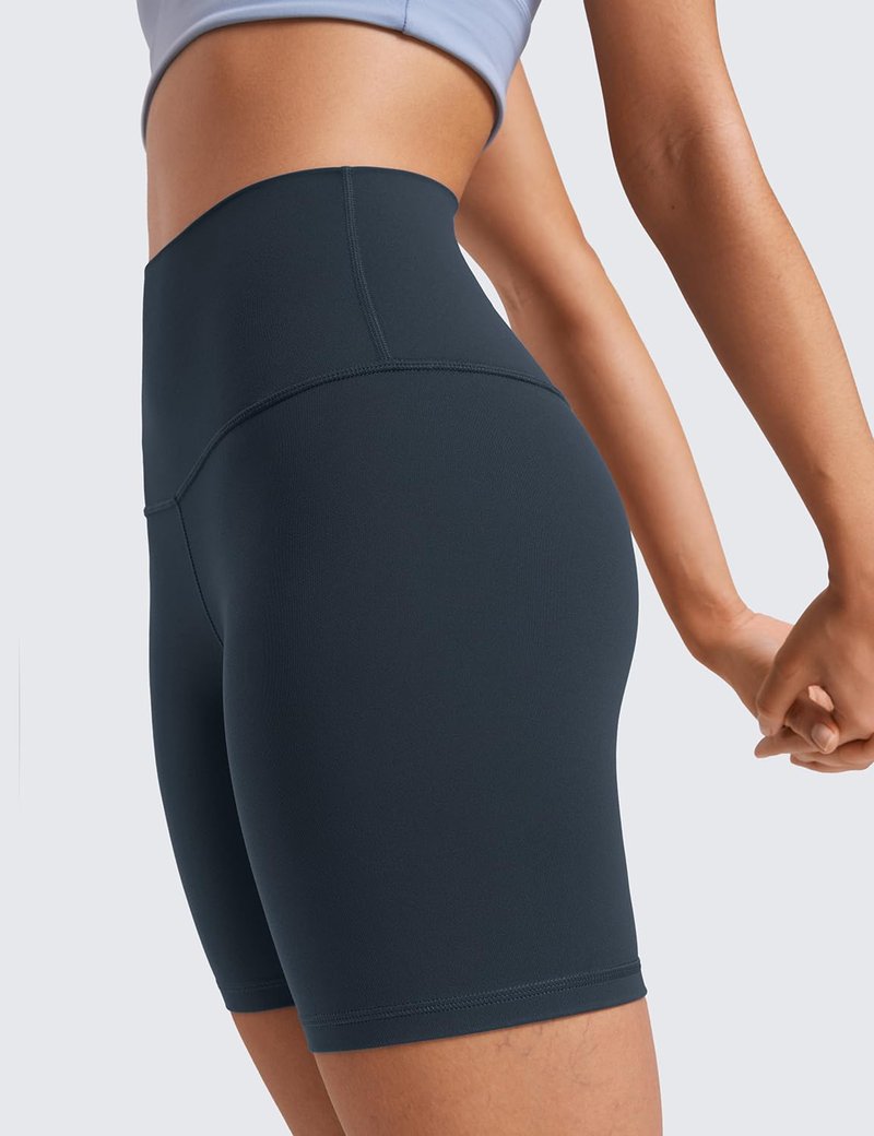 CRZ YOGA ButterLuxe Biker Shorts 6" - High Waisted Workout Running Volleyball Spandex Yoga Womens True Navy X-Small