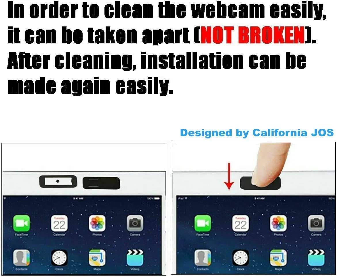 9 Pack(3 Large + 3 Medium + 3 Small) 0.03 inch Ultra Thin Webcam Cover Slide Camera Blocker Protect Your Privacy Security for MacBook Air, Laptop, iPad, iMac, PC, iPhone