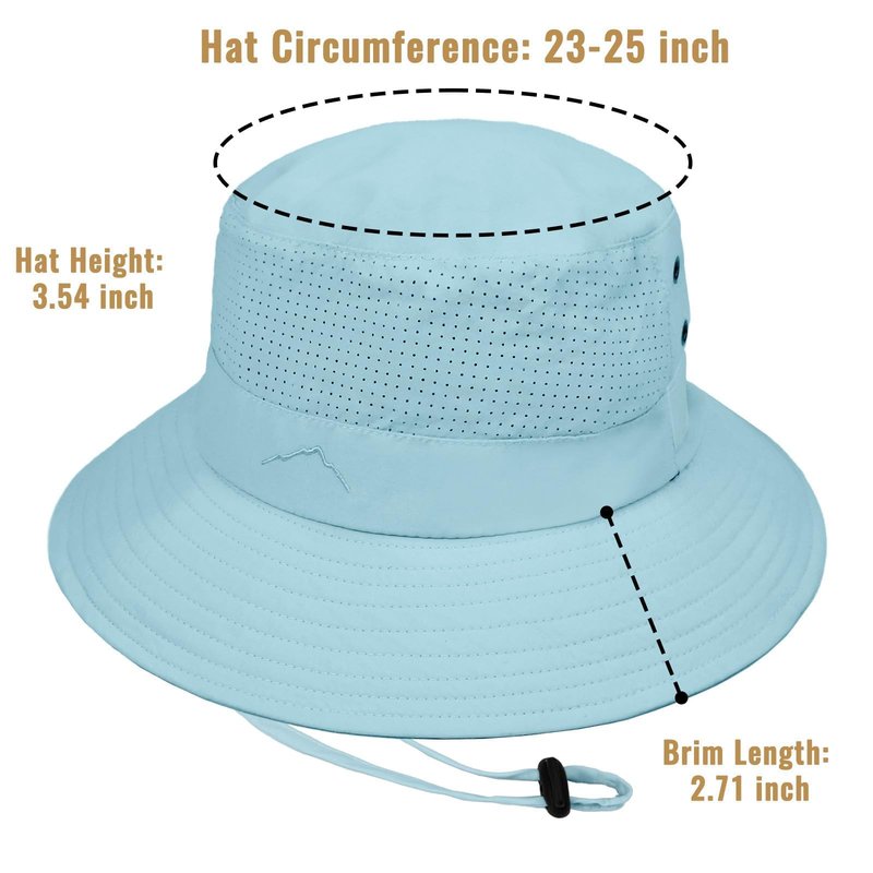 Sun Bucket Hat for Men Women Fishing Beach Safari Hats for Golf Hiking Hunting Outdoor UPF 50+ Blue