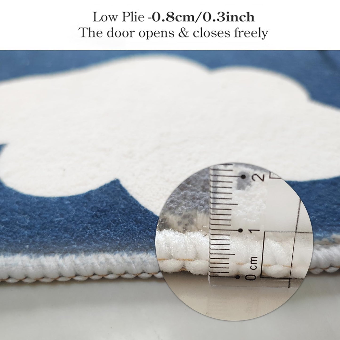 Poowe Lovely Clouds Kids Rug 4'x6',Washable Non-Slip Living Room Carpet Vivid Clouds Accent Rug Soft Low Pile Throw Mat Indoor Low Pile for Bedroom Playroom Décor