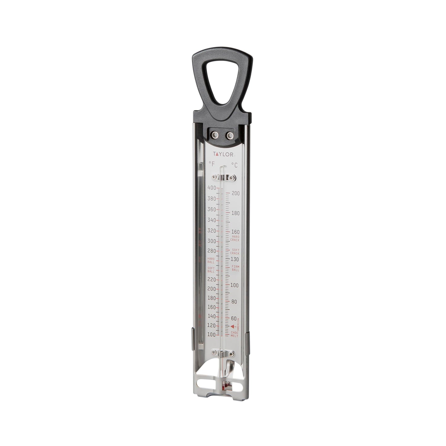 Taylor Stainless Steel Candy and Deep Fry Thermometer, 12-Inch Analog Paddle with Pan Clip, Ideal for Frying, Sugar, Brewing, Syrup, and More