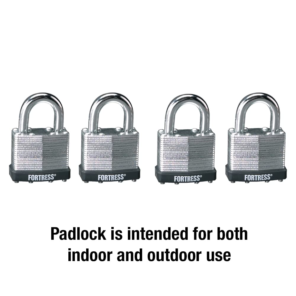 Master Lock 1803Q Fortress Outdoor Padlock with Key, 4 Pack Keyed-Alike