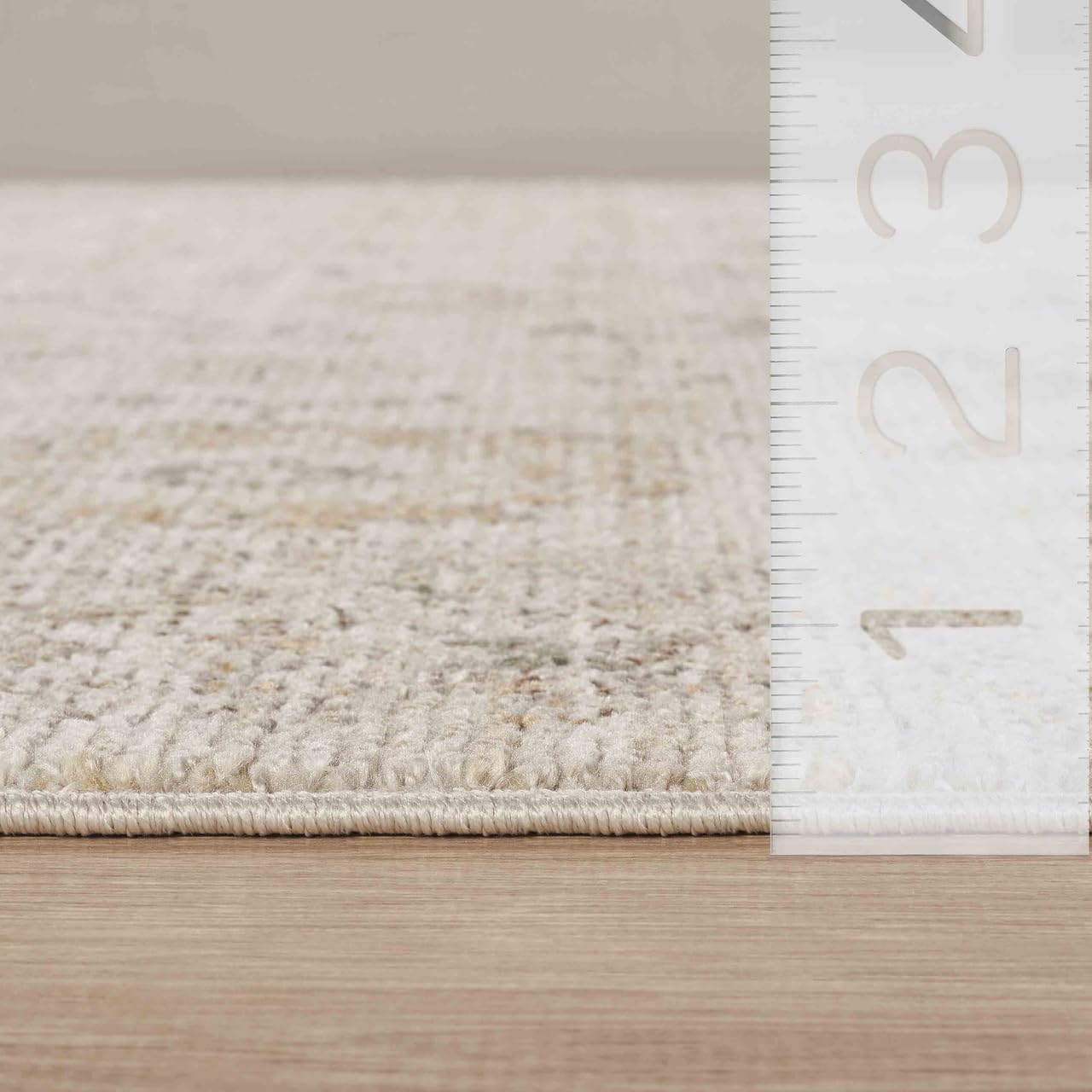 Abani Evelyn Collection Beige Area Rug - 4' x 6' - Floral Pattern, Non-Shedding - Easy to Clean, Durable for Living Rooms, Bedrooms & Offices, Pet & Kid Friendly