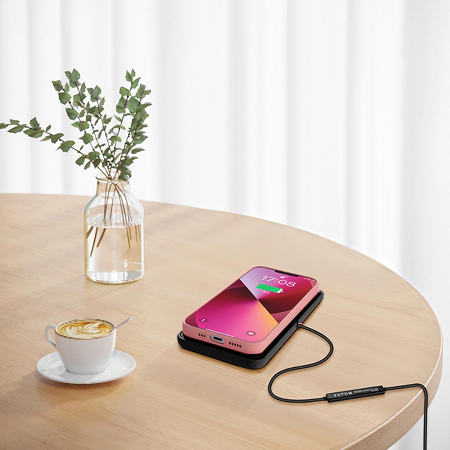 Wireless Charger Car Charging pad,SANMIDO Fast Wireless Phone Charger Cell Phone Non Slip Cordless Charging mat Compatible with iPhone 11/12/12/14/15 Galaxy S21/S22/S23/24 NOTE10 (C1P)