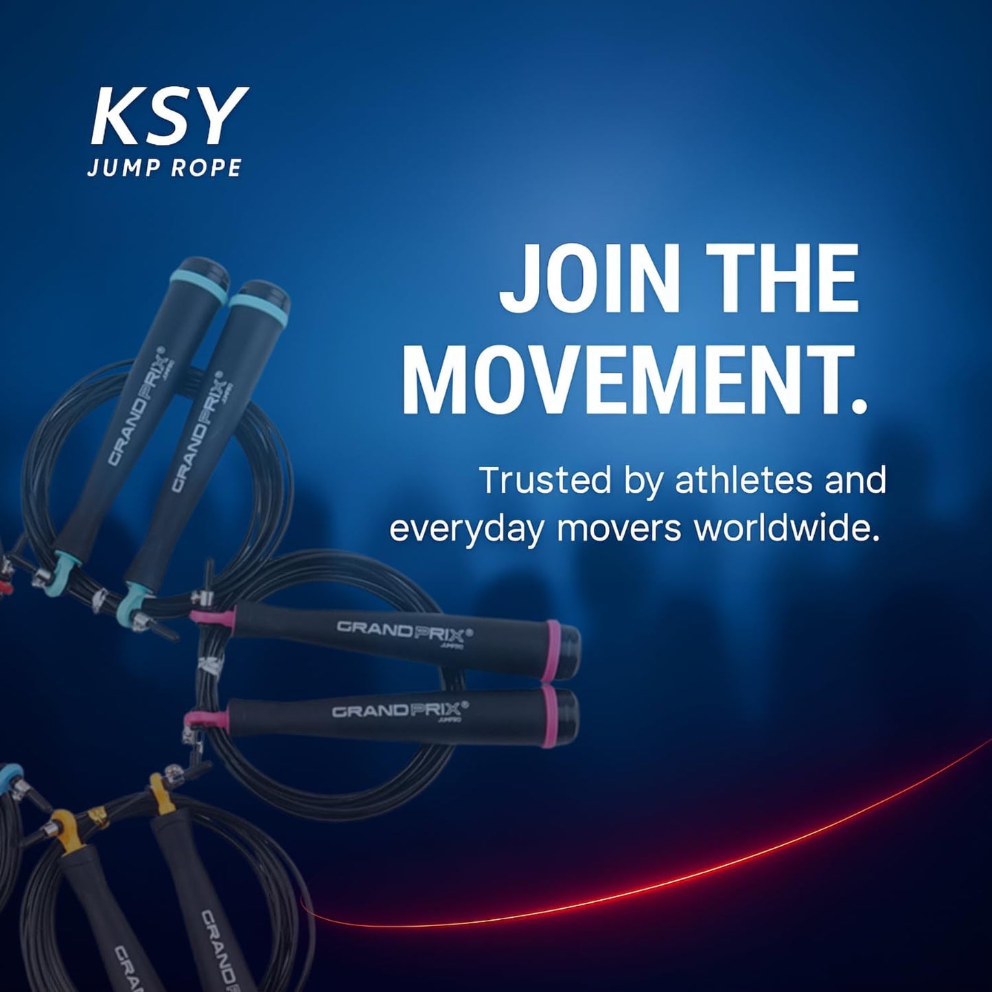 KSY Grand Prix Ultra Speed Light Wire Jump Rope (S-707, Red) – Professional Steel Wire Speed Rope for Boxing, CrossFit & HIIT – Adjustable Jump Rope with Precision Bearings – Made in Korea