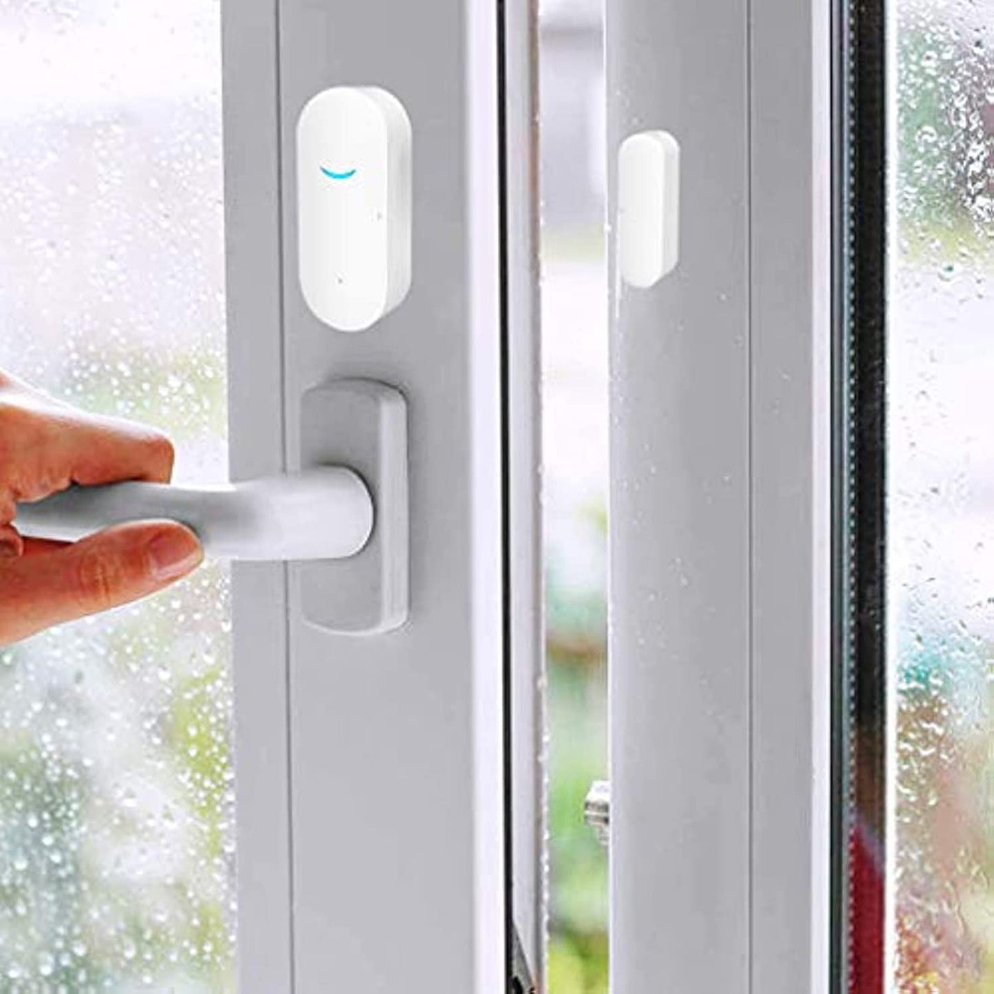 WiFi Door and Window Sensors,Tuya Smart Alarm with Free Notification APP Control Home Security Alarm System, No Hub Required,Compatible with Alexa, Google Home (1-Pack)