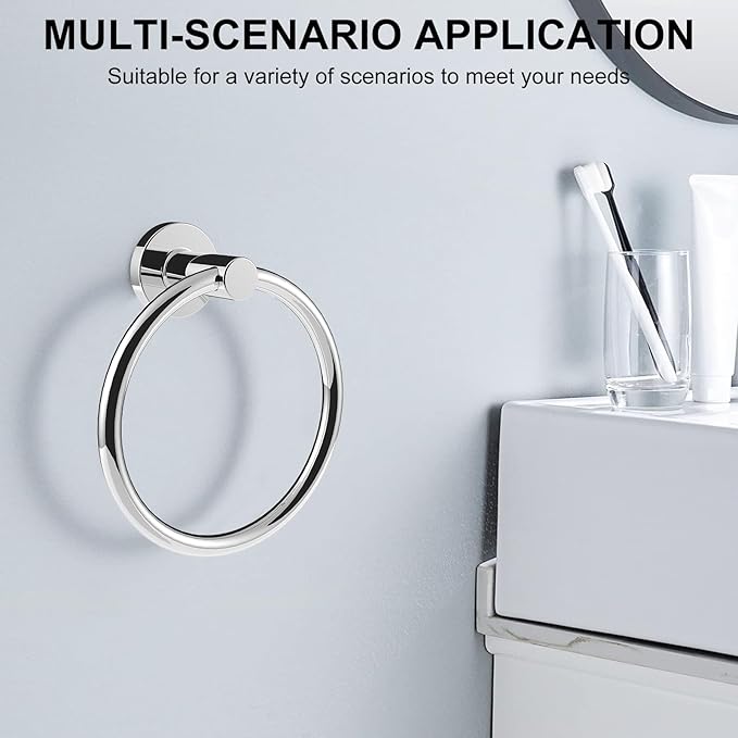 SetSail Towel Holder for Bathroom Wall Stainless Steel Hand Towel Ring Heavy