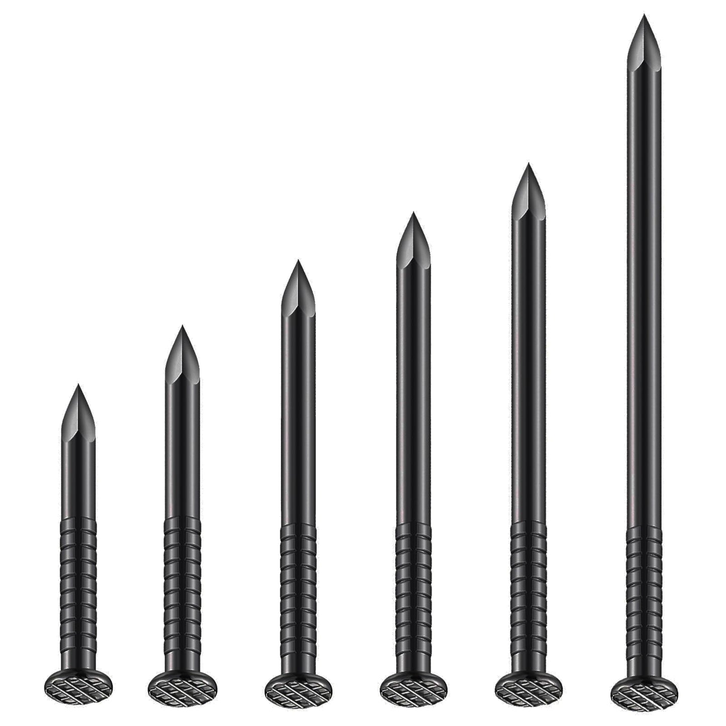 Wensilon Black High Strength Nails Kit, Hanging Nails Kit, Wall Nails Kit, Wood Nails Kit, Long Nails Kit
