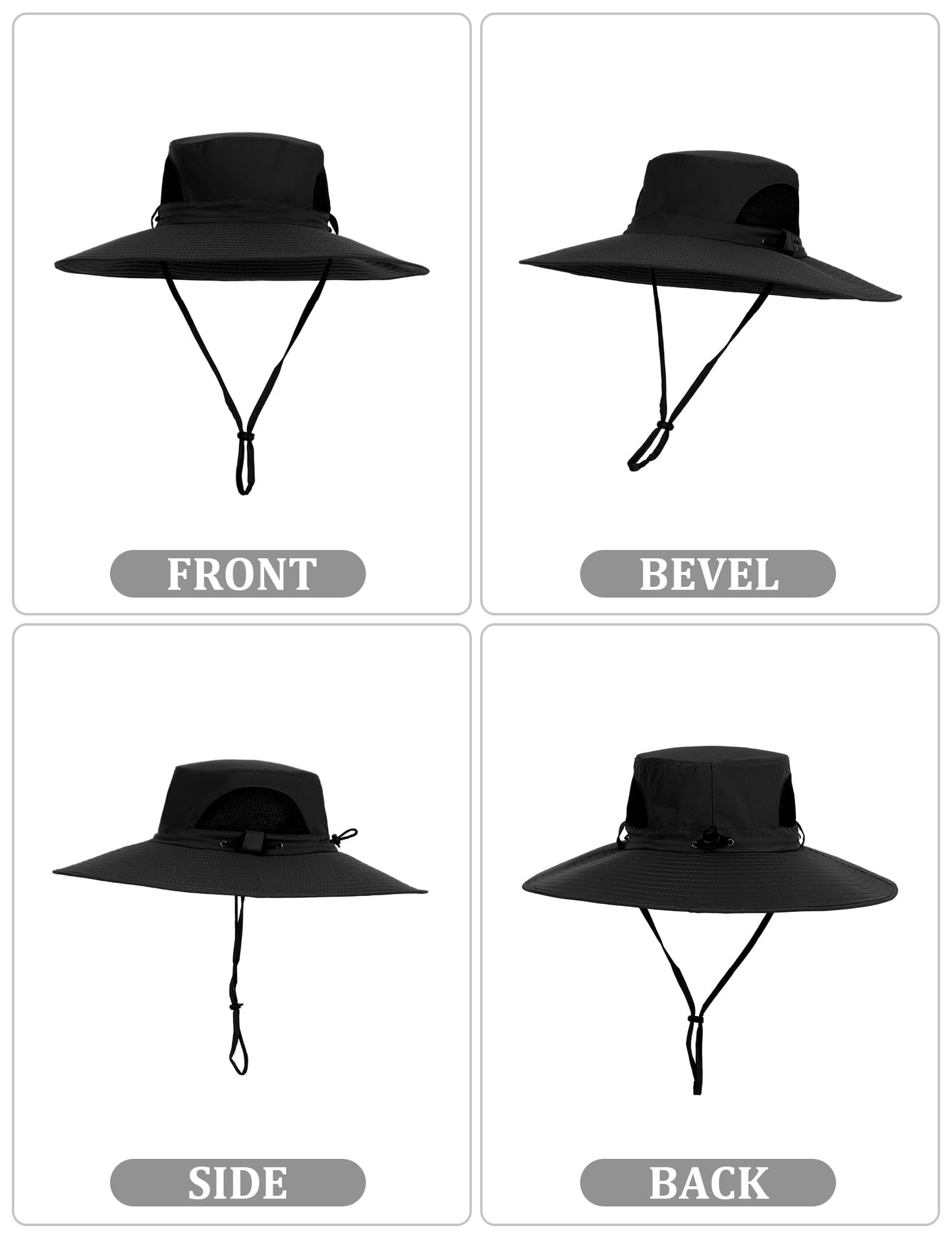 Peicees Fishing Hat, UPF 50+ Wide Brim Sun Hat for Women Safari Hats Hiking Hats Sun Hats with UV Protection