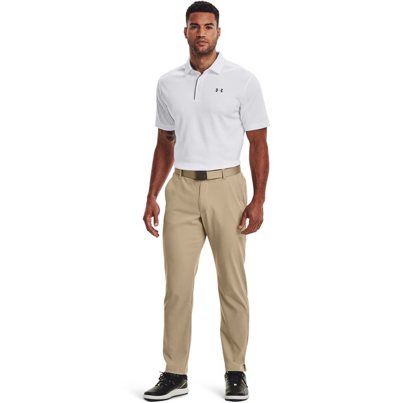 Under Armour Men's Tech Golf Polo , White (100)/Graphite, Small