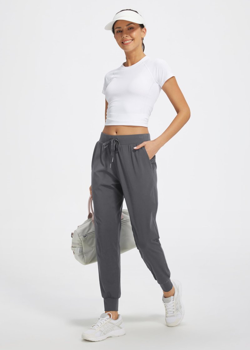 Libin Joggers for Women Petite/Regular/Tall Dance Sweatpants Athletic Workout Tapered Lounge Casual Teacher Pants for Running Yoga Cloths, Dark Grey L
