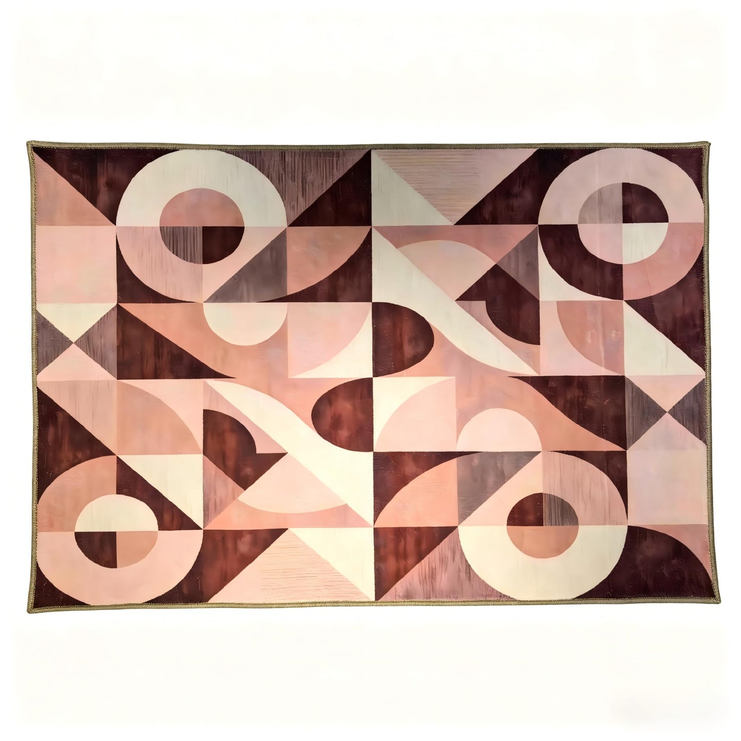 MixOra Modern Abstract Entry Rug Kitchen Bedroom Bathroom Door Mat Indoor Entrance 2X3 Front Porch Rugs Washable, Non-Slip Pink Thin Print Small Throw Carpet for Nursery Kids