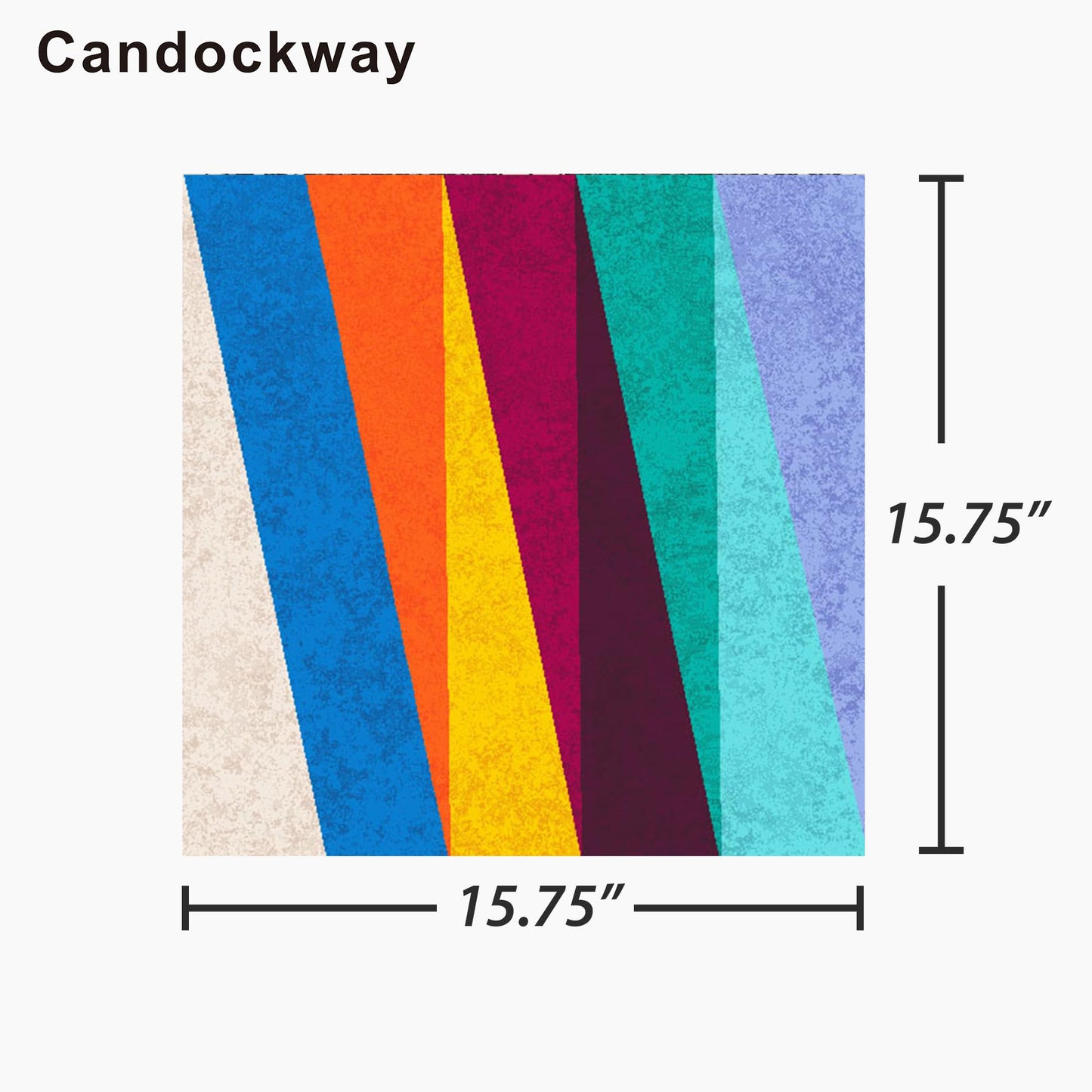Candockway Carpet Tiles Peel and Stick, Squares Anti-Slip Carpet Floor Tile 12 Pcs 15.75'' x 15.75'', 0.38'' Thick, Reusable Waterproof Carpets for Living Room Bedroom