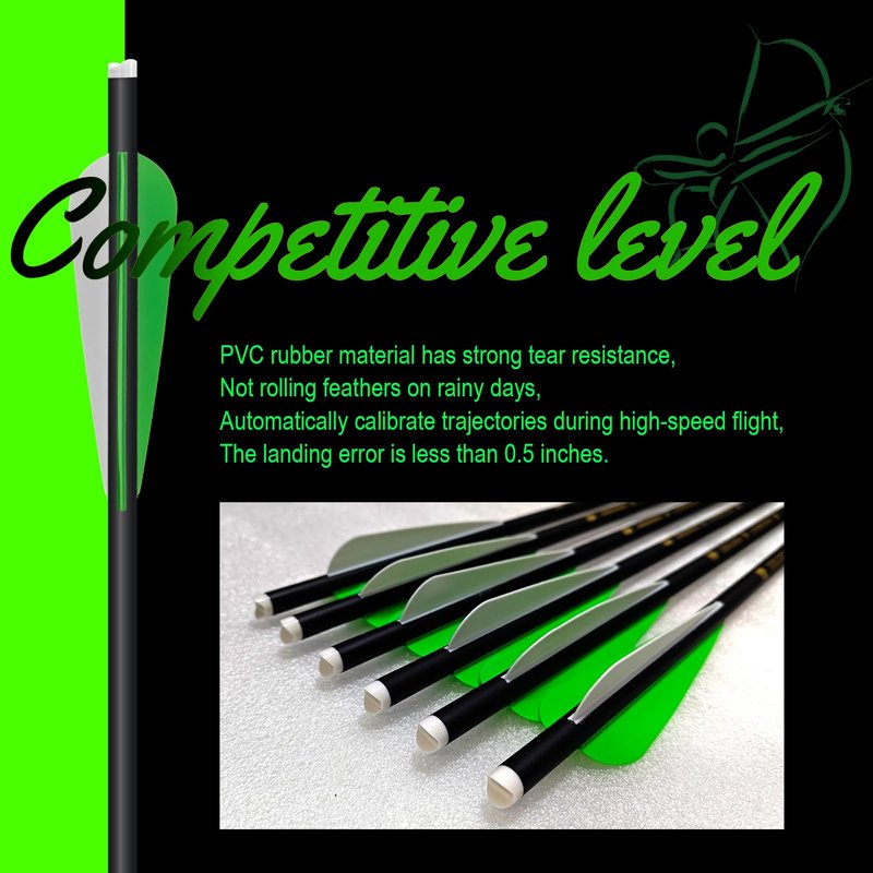 e5e10 Crossbow Bolts 20 Inch Carbon Crossbow Arrows Kit Included 12 pc Carbon Archery Arrows & 6 pc Hunting Broadheads & 2 pc Targets Paper Made Degradable Plastic for Hunting, Practice(Green)