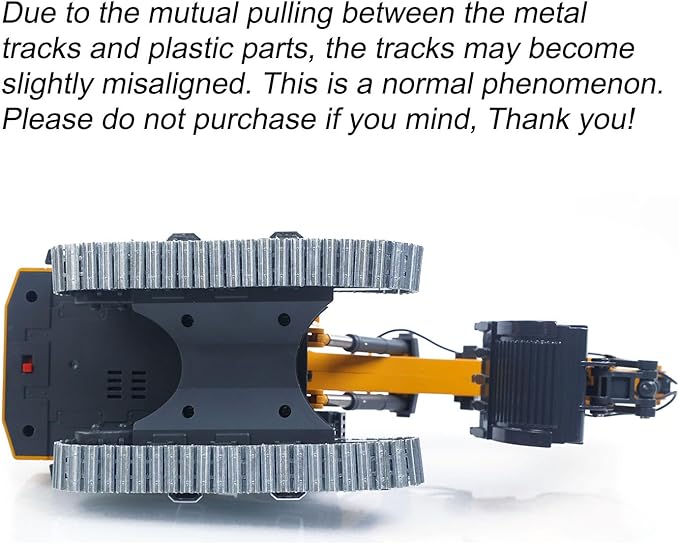 TOUCAN RC HOBBY 1/50 RC Excavator K970 Construction Vehicle Remote Control Electric Lifting Digger Bucket Tracks Light Sound RTR Battery for Adult