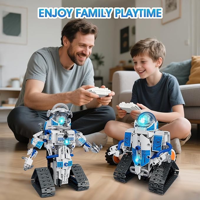 6 in 1 STEM Robot Building Kit 780 PCS APP & Remote Control Space Robot Toys for Kids Age 8-14+ Engineering Technic Coding Robotic Kit Educational Science Set Birthday Gift for Boys Girls