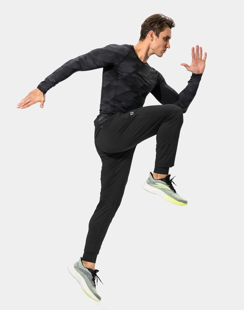 G Gradual Men's Sweatpants with Zipper Pockets Athletic Pants Traning Track Pants Joggers for Men Soccer, Running, Workout(Black,XS)