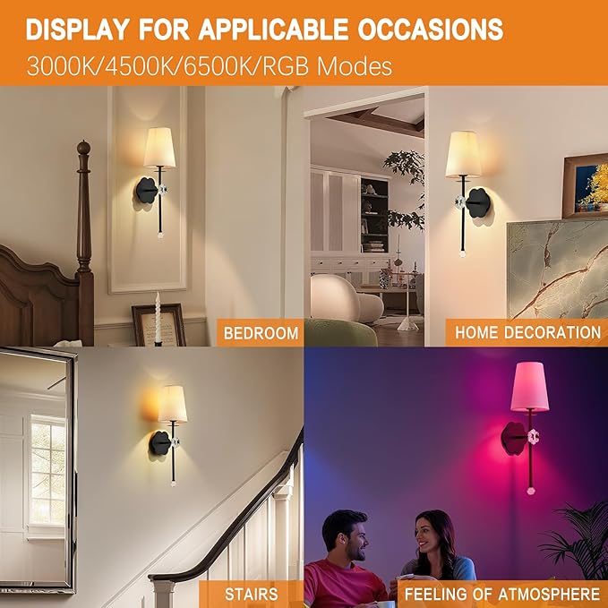 Battery Operated Wall Sconces Set of 2,Rechargeable Wall Lights with Butterfly Crystal Decorative Sconces,Cordless Battery Sconce Indoor Wall Lamps for Bedroom Living Room Hallway Stairs Gold