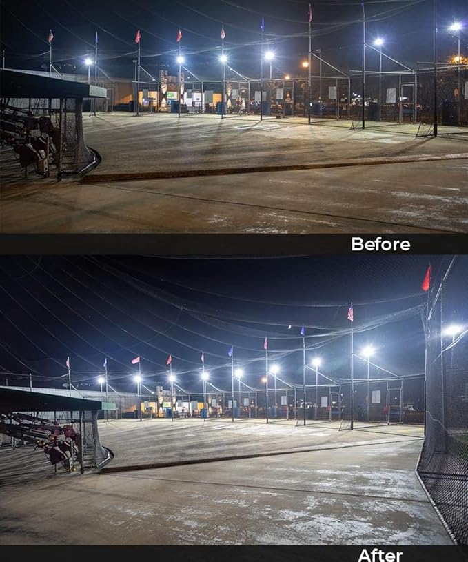 ledmo LED Parking Lot Light 300W, Outdoor Commercial Area Street Security Lighting Fixture with Photocell Sensor and Slip Fitter Mount - Energy-Efficient, Durable Design 5000K(3 Pack)