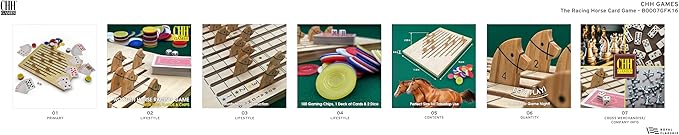 CHH The Racing Horse Game – Classic Family Board Game – Quality Construction and Fun for All Ages