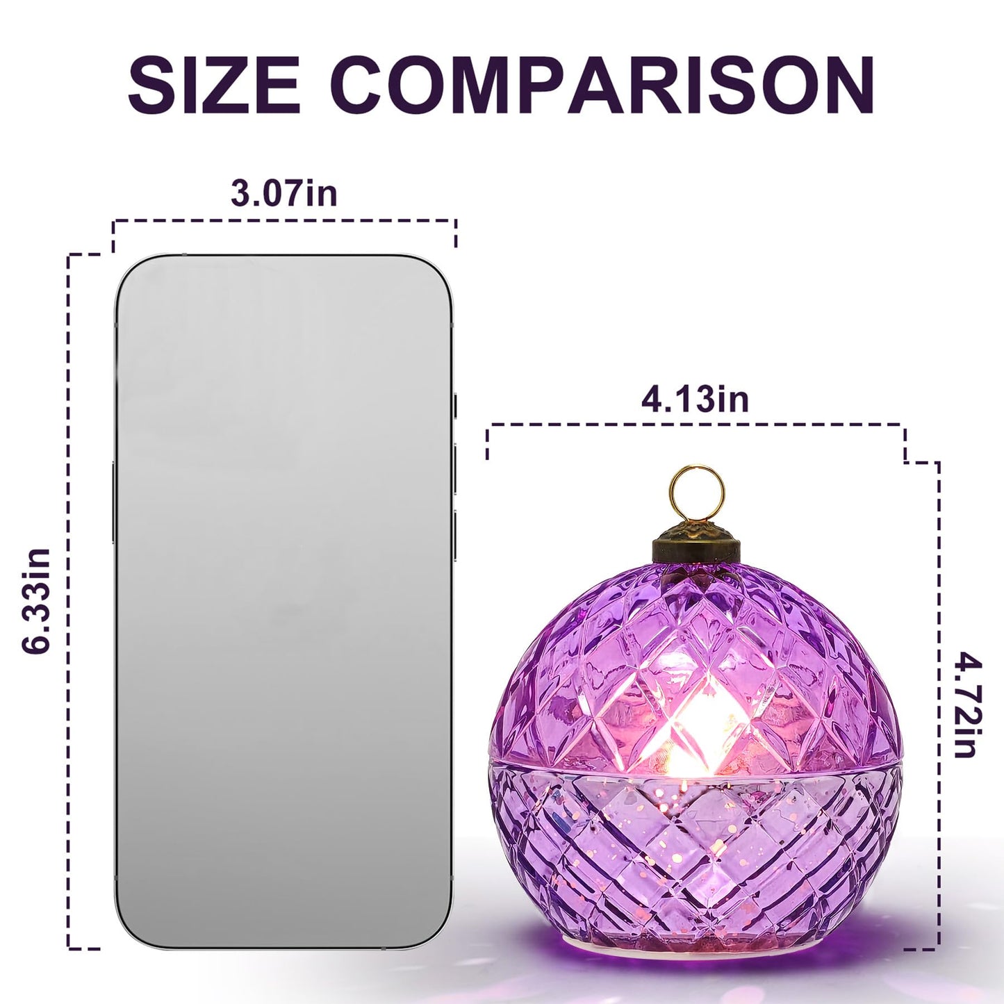 WNP Glass Flameless LED Candles Battery Operated Flickering Jar Lights for Halloween Christmas Home Decor Perfect as Birthday Gift for Her Wife Girlfriend Anniversary Present and Party Decoration