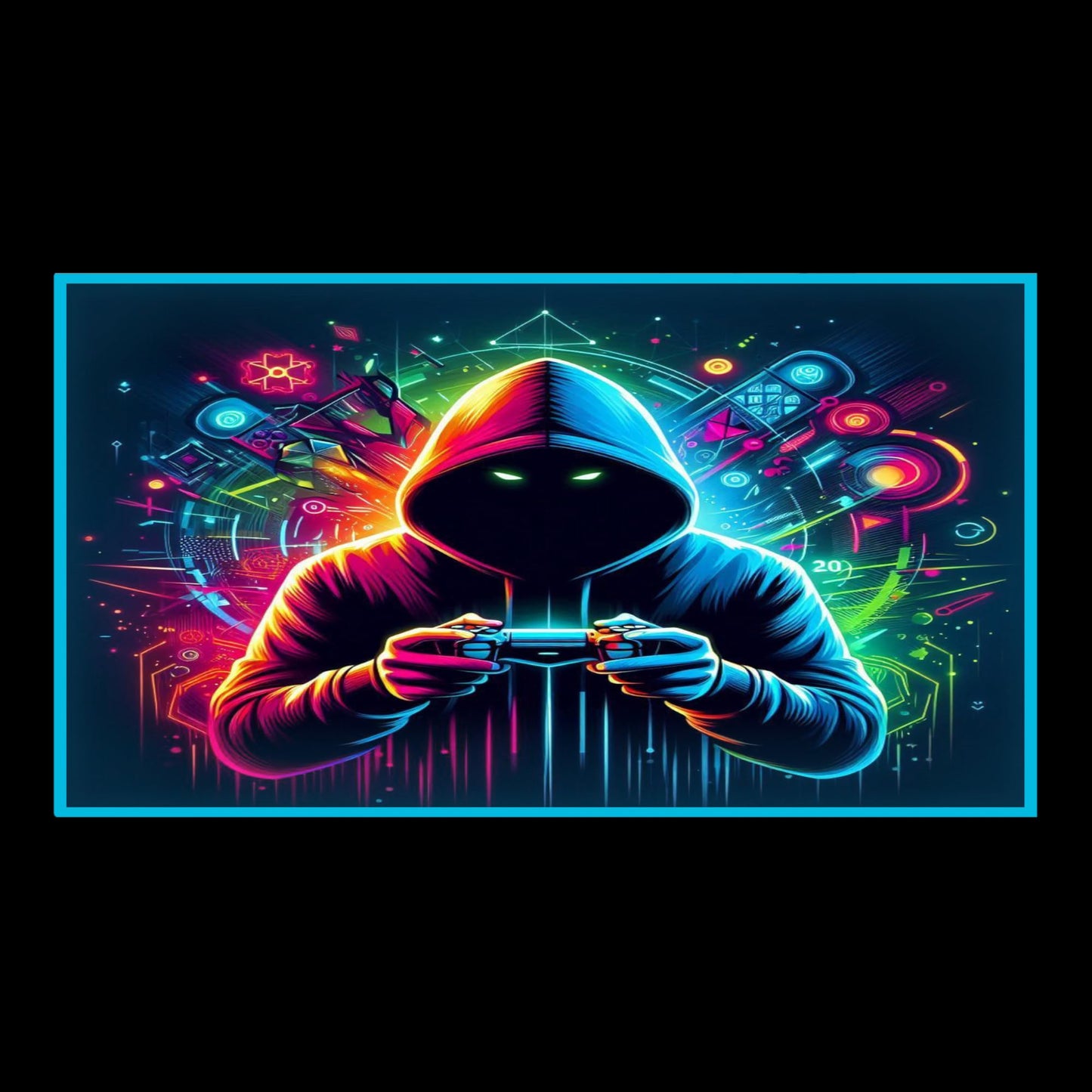 DEALZOOM Gaming Rug RGB LED Light (3x5 Gamer) - Bedroom Gamer Rug Floor Mat Gaming Decor - Kids Room Rug Anti Slip Mat for Chair – Play Game Room Décor for Teen, Boys, Kids