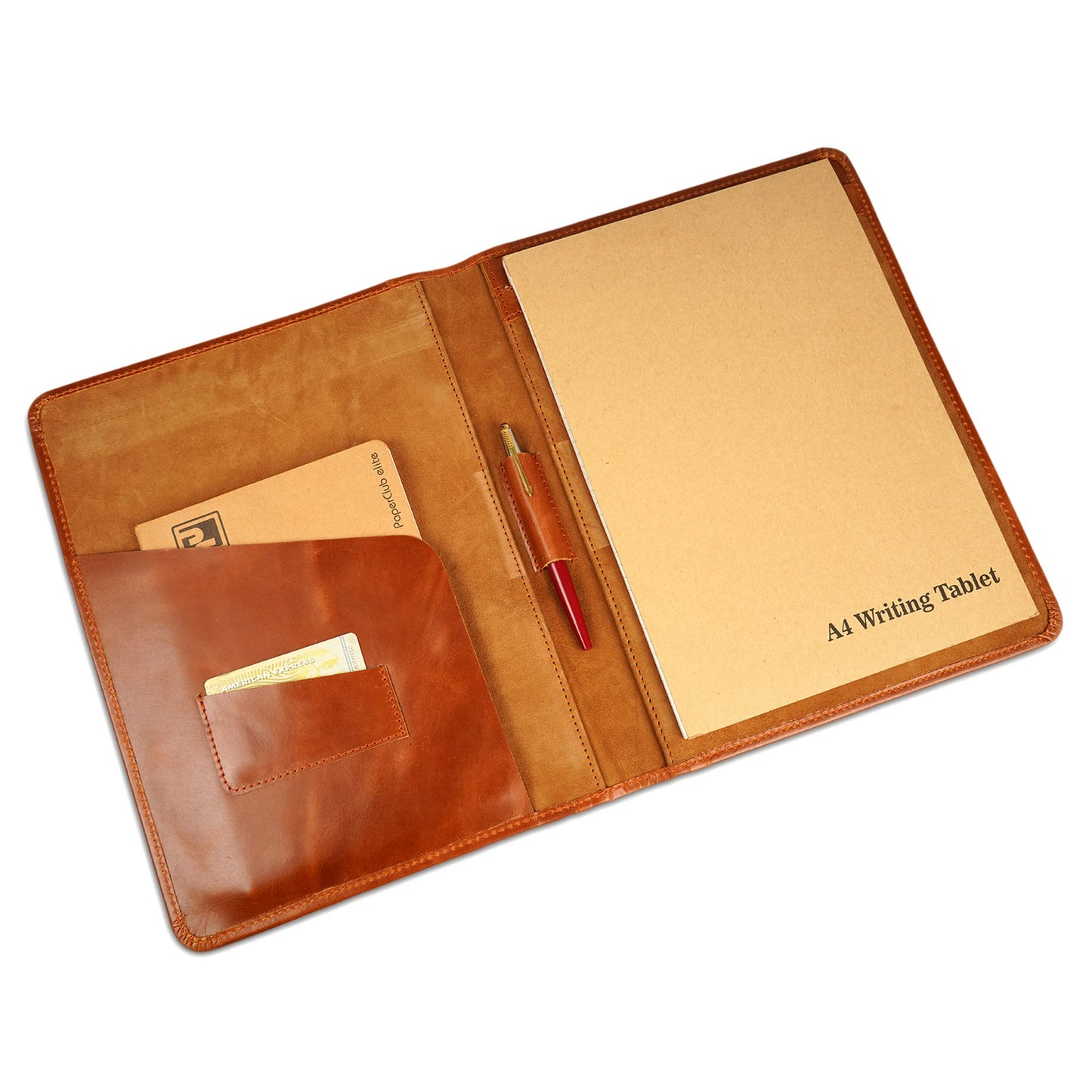 CestAntiQ, Heavy Duty Buffalo Leather Legal Pad Portfolio | Handmade Executive Notebook Binder Portfolio | Professional Padfolio Organizer | Business Gift for Men and Women : Brown