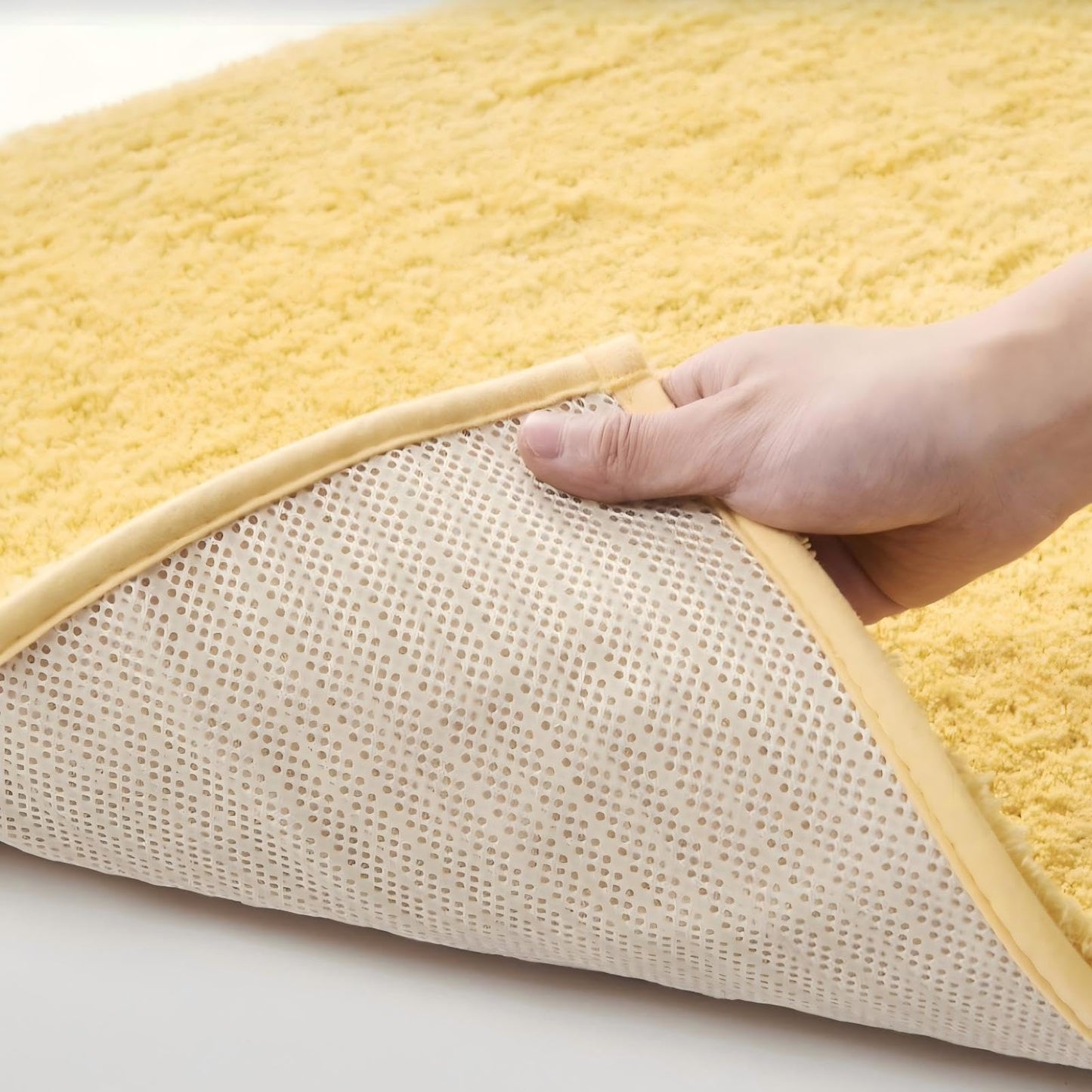 CozeCube Upgraded Shaggy Bath mat for Bathroom Non Slip 20" X 32", Super Soft Quick Dry Bath Rugs, Fluffy Plush Bathroom Rugs Machine Washable, Dark Brown
