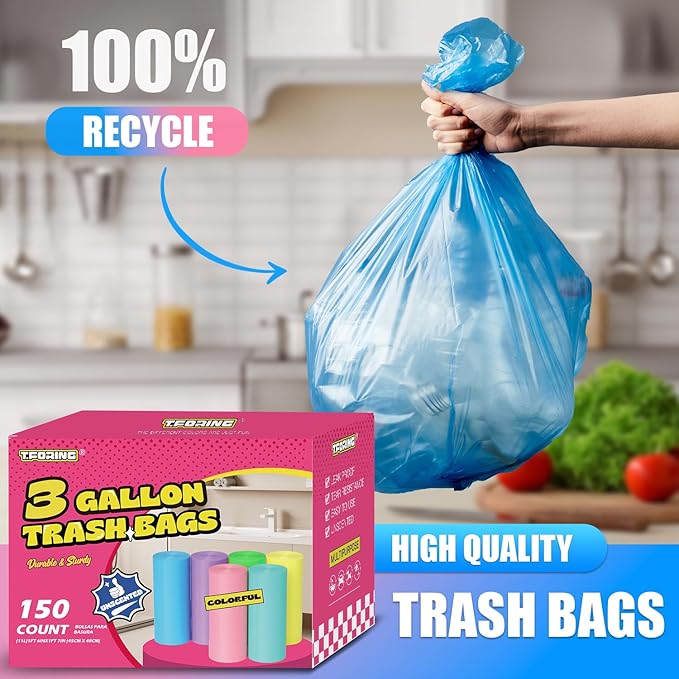 300 Count 3 Gallon Trash Bags