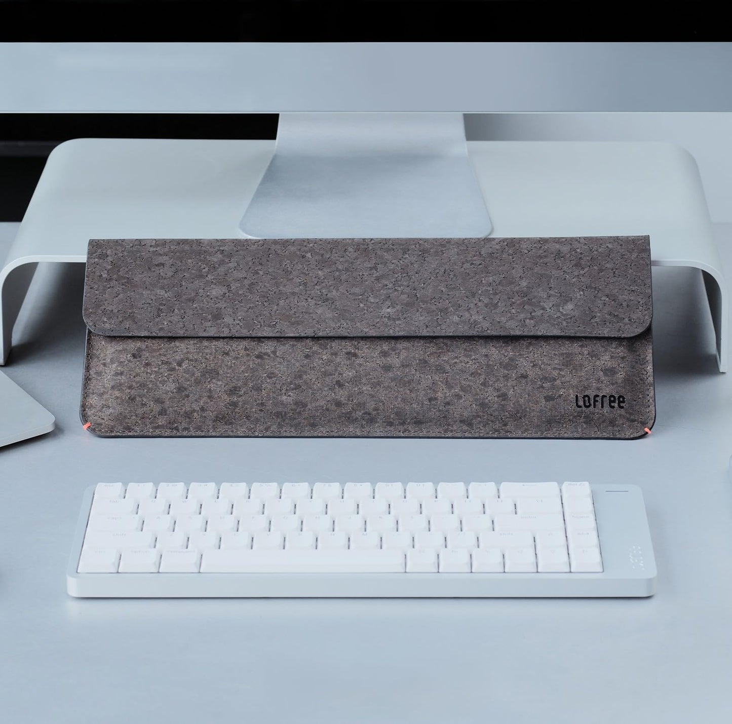 LOFREE Low-Profile Mechanical Keyboard Sleeve, Cork PU & Microfiber Leather Protective Case, Magnetic Closure Design, Compatible with Flow2 Series (100)