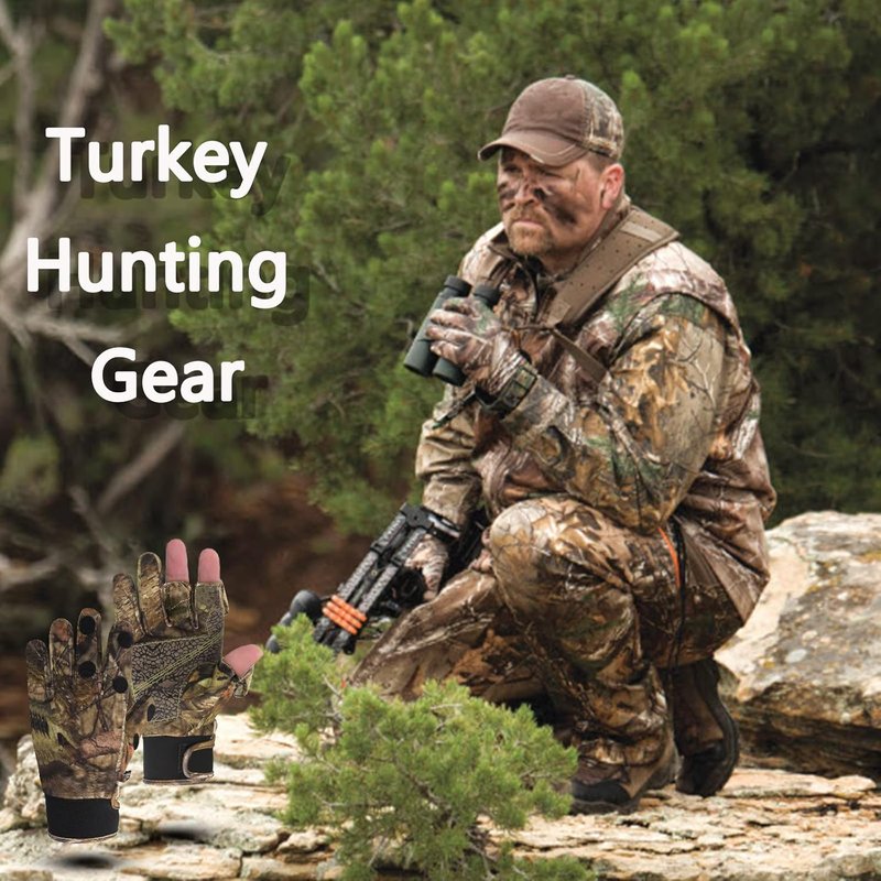 Camouflage Hunting Gloves - Lightweight Anti-Slip Touchscreen Tactical Gear | Full Finger & Fingerless Options for Outdoor Activities