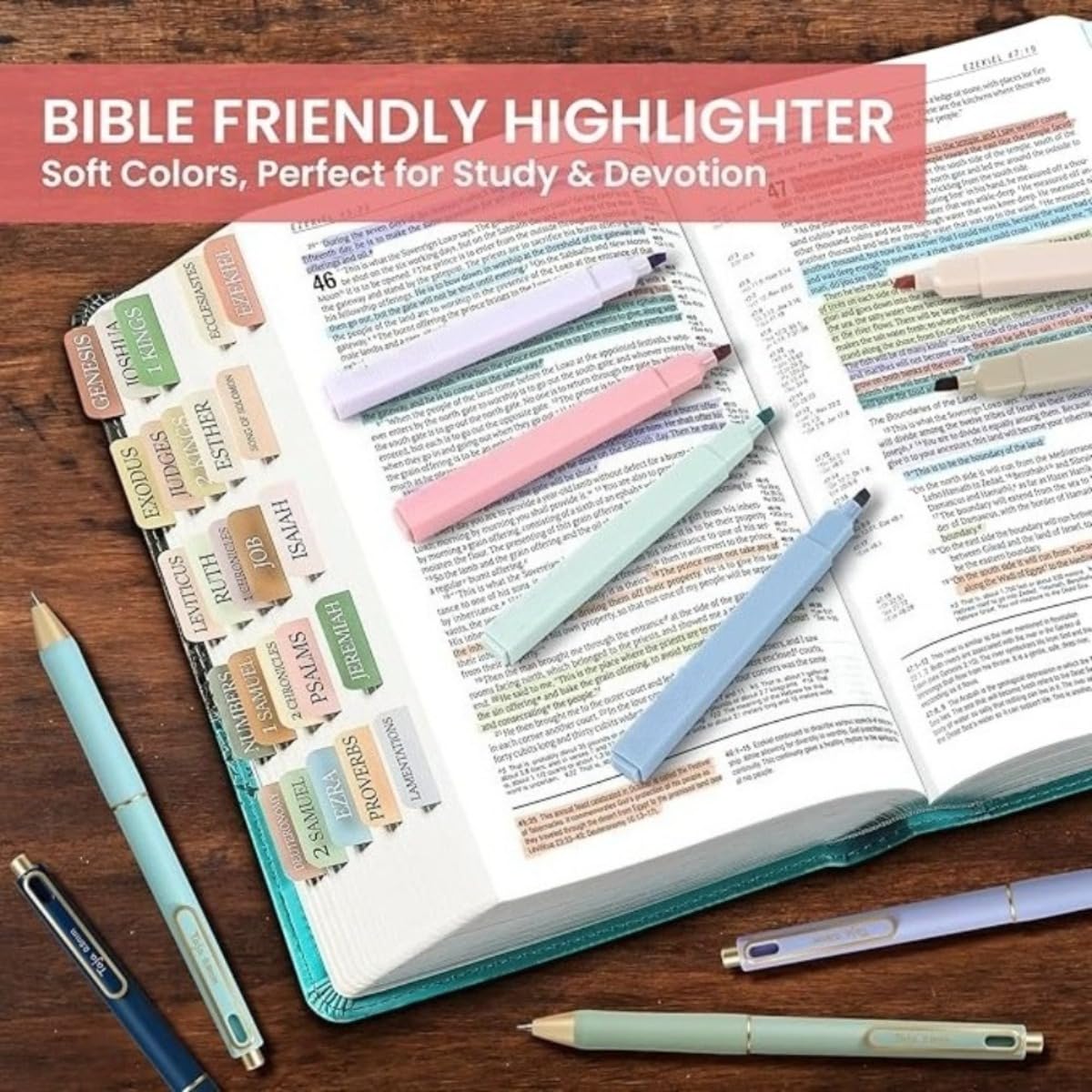 Bible Cover Set with Handle, Large Quilted Bible Bag for Women Girls, Bible Study Supplies Kit with Tabs, Pens, Sticky Notes, Study Planner & Scripture Cards, Christian Gifts for Devotional Journaling