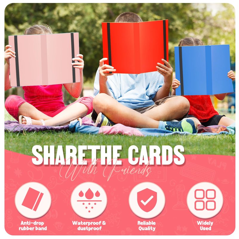 Card Binder 9-Pockets, Trading Card Binder, 20 Pages, 360 Card Capacity Collection Binder, Card Folder for MTG, TCG, Game Cards & Sports Cards(Pink)