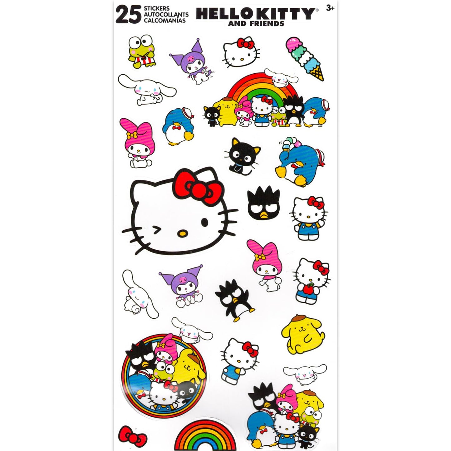 Sanrio Mechanical Pencil School Supplies Set - Bundle with 3 Mechanical Pencils Featuring My Melody, Kuromi, Cinnamoroll Plus Stickers, More | Sanrio Stationery for Kids, Girls