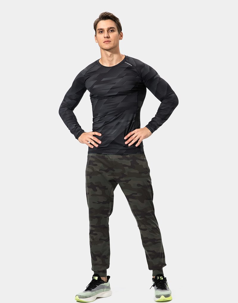 G Gradual Men's Sweatpants with Zipper Pockets Athletic Pants Traning Track Pants Joggers for Men Soccer, Running, Workout(Green Camo,XXL)