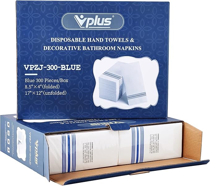 Vplus 300 PACK Guest Towels Disposable Bathroom, Decorative Bathroom Napkins
