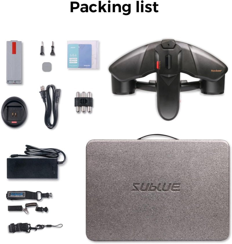 Sublue Navbow Plus Smart Underwater Scooter - Dual Motors, 3 Speed Gears, 4.47mph | 60 Min Battery Life, 131ft Diving Range