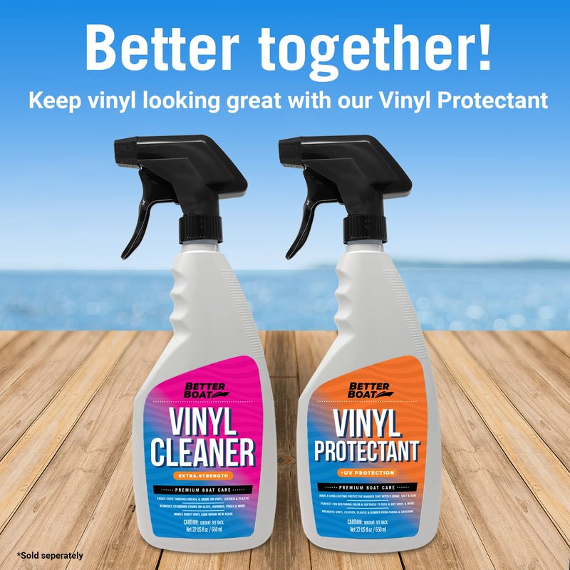 Boat Vinyl Cleaner Upholstery and Seat Cleaner Protectant for Marine Vinyl Windows and Pontoon Interiors Effective Boat Cleaning Supplies and Conditioner Products