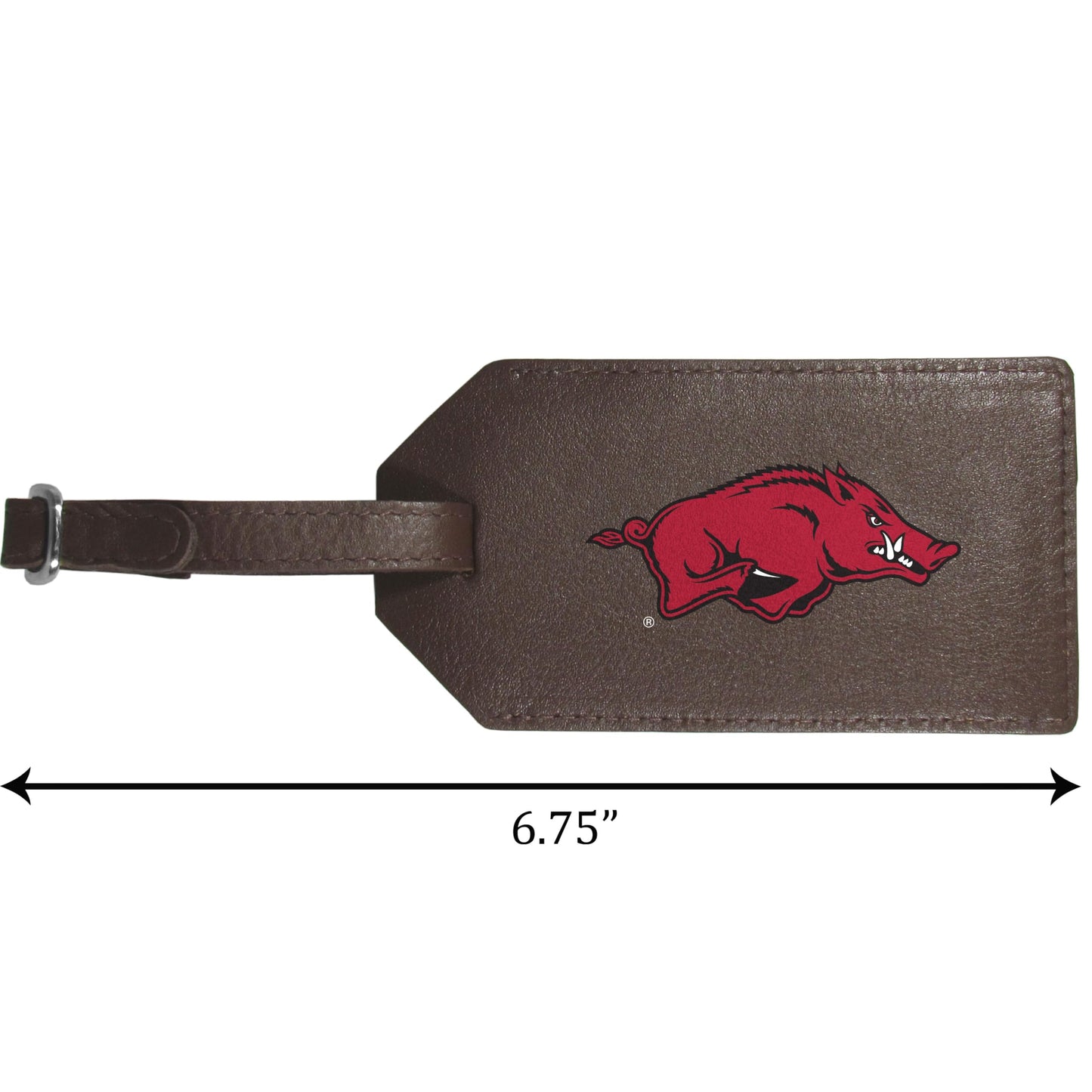 Siskiyou Arkansas Razorbacks Leather Luggage Strap, One Size, Team Colors