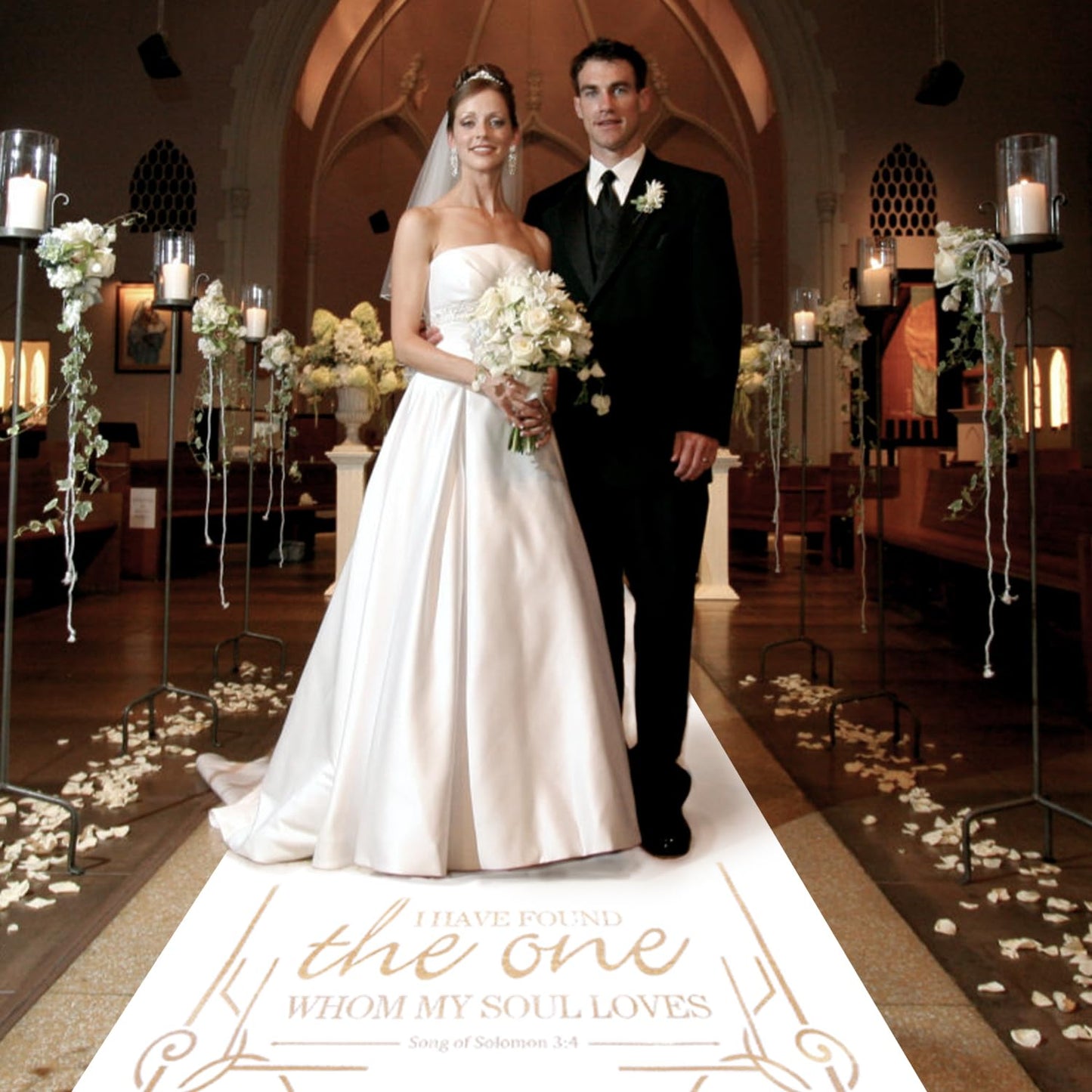 HEALON Aisle Runner for Wedding Ceremony, Gold, 3x100 Feet