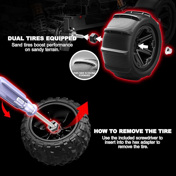 RC Cars 1/14 Brushless RC Car for Adults&Boys Full Roll-Cage Frame 4WD Fast Max 42mph Remote Control RC Trucks for adults with Two 2S LiPo Batteries and Two sets of tires Compatible with 3S Li