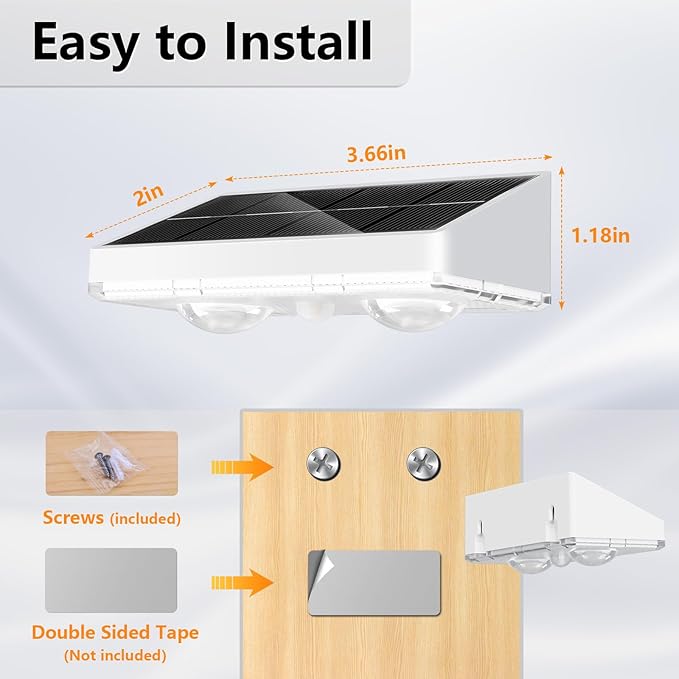 NIORSUN Solar Fence Lights,12 Pack Solars Deck Light,Warm White Color,Outdoor Bulb Waterproof Led IP65,Power Patio Lamp with Lenses for Outside/Backyard/Railing/Yard(White)
