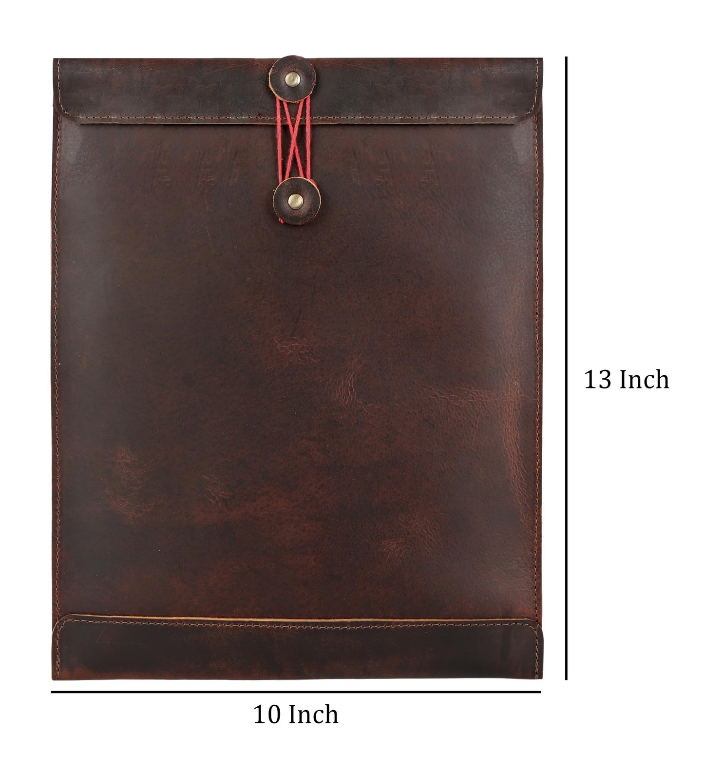 Leather Document Holder Mailing Envelope,Office & Work Resume Sales Portfolio Binder Folder-Interview/Legal Document Organizer Handmade (12.5 inches) (Bourbon Brown)