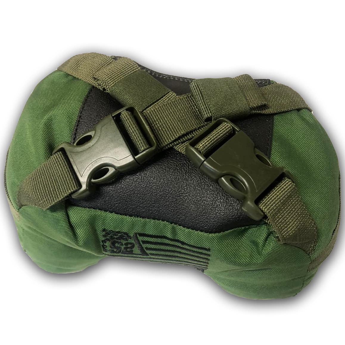 S2Delta PRS Large Shooting Bag Rest C-Shape, Prone Shooting Bag, Front Shooting Rest, or Rear Bag for Precision Shots Off Barricades (Green)