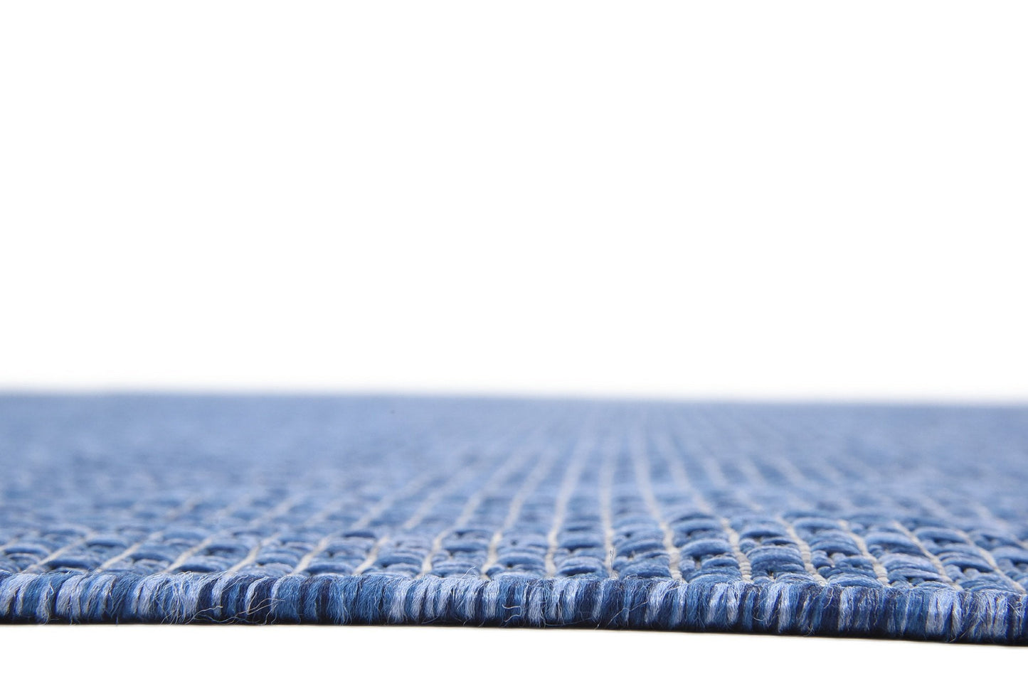 Unique Loom Collection Casual Transitional Solid Heathered Indoor/Outdoor Flatweave Area Rug (8' x 11' 4" Rectangle, Blue/Navy Blue)