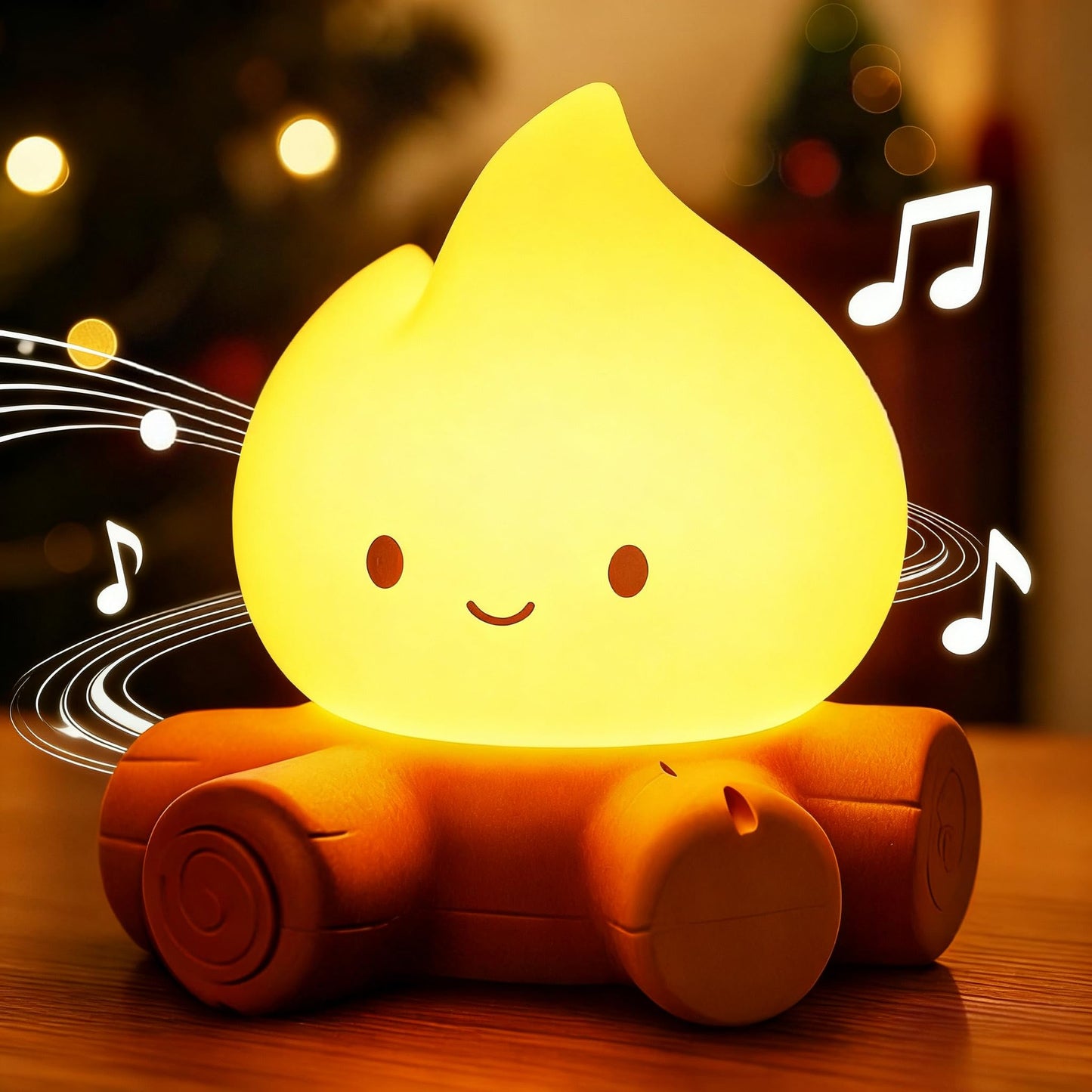 Tarinks Campfire Night Light, Portable Flame Lamp with White Noise, Cute Silicone Flameless Candle Lights,Suitable for Kids lamp Bedroom, Indoor/Outdoor and Home Decoration