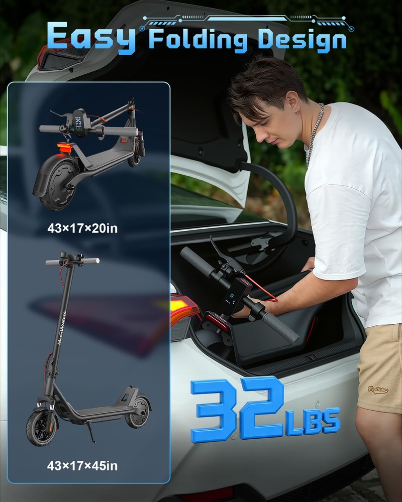 Electric Scooter, 300W Scooter with Suspension,15.5MPH,11miles Range,7500mah Battery,Comfortable Riding, Widened Deck